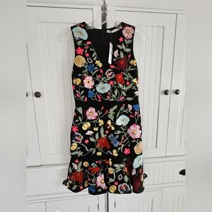 Alice Olivia Floral Embroidered Dress